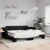 Image de vidaXL Lit de jour avec gigogne sans matelas noir 90x200 cm