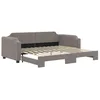 Image de vidaXL Lit de jour avec gigogne sans matelas taupe 90x200 cm