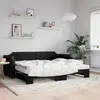 Image de vidaXL Lit de jour avec lit gigogne noir 90x190 cm tissu