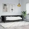 Image de vidaXL Lit de jour avec matelas noir 90x200 cm similicuir