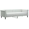 Image de vidaXL Lit de jour avec matelas gris clair 80x200 cm velours