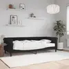 Image de vidaXL Lit de jour avec matelas noir 80x200 cm velours