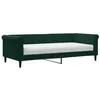 Image de vidaXL Lit de jour avec matelas vert foncé 90x200 cm velours