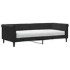 Image de vidaXL Lit de jour avec matelas noir 90x200 cm velours