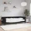Image de vidaXL Lit de jour avec matelas noir 90x200 cm velours