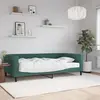 Image de vidaXL Lit de jour avec matelas vert foncé 100x200 cm velours