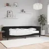 Image de vidaXL Lit de jour avec matelas noir 100x200 cm velours