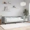 Image de vidaXL Lit de jour avec matelas gris clair 90x190 cm velours