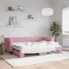 Image de vidaXL Lit de jour avec gigogne sans matelas rose 80x200 cm