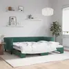 Image de vidaXL Lit de jour avec gigogne sans matelas vert foncé 90x200 cm