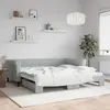 Image de vidaXL Lit de jour avec gigogne sans matelas gris clair 100x200 cm