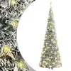 Image de vidaXL Sapin de Noël artificiel escamotable avec neige floquée 150 LED
