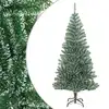 Image de vidaXL Sapin de Noël artificiel avec neige floquée vert 210 cm