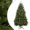 Image de vidaXL Sapin de Noël artificiel à charnières avec support vert 240 cm