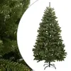 Image de vidaXL Sapin de Noël artificiel à charnières avec support vert 300 cm