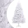 Image de vidaXL Sapin de Noël artificiel à charnières avec support blanc 300 cm