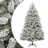 Image de vidaXL Sapin de Noël artificiel à charnières avec neige floquée 270 cm