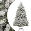 Image de vidaXL Sapin de Noël artificiel à charnières avec neige floquée 300 cm