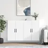 Image de vidaXL Armoires murales 2 pcs blanc bois d'ingénierie
