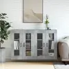 Image de vidaXL Armoires murales 2 pcs gris béton bois d'ingénierie