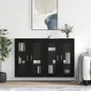 Image de vidaXL Armoires murales 2 pcs noir bois d'ingénierie