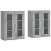 Image de vidaXL Armoires murales 2 pcs gris béton bois d'ingénierie