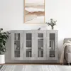 Image de vidaXL Armoires murales 2 pcs gris béton bois d'ingénierie