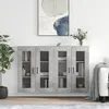 Image de vidaXL Armoires murales 2 pcs gris béton bois d'ingénierie