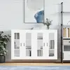 Image de vidaXL Armoires murales 2 pcs blanc bois d'ingénierie