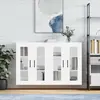 Image de vidaXL Armoires murales 2 pcs blanc bois d'ingénierie