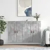 Image de vidaXL Armoires murales 2 pcs gris béton bois d'ingénierie