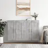Image de vidaXL Armoires murales 2 pcs gris béton bois d'ingénierie
