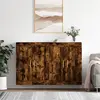 Image de vidaXL Armoires murales 2 pcs chêne fumé bois d'ingénierie