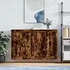 Image de vidaXL Armoires murales 2 pcs chêne fumé bois d'ingénierie