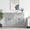 Image de vidaXL Armoires murales 2 pcs gris béton bois d'ingénierie