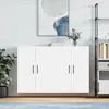 Image de vidaXL Armoires murales 2 pcs blanc bois d'ingénierie