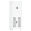 Image de vidaXL Buffet haut Blanc 69,5x34x180 cm Bois d'ingénierie