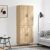 Image de vidaXL Buffet haut Chêne sonoma 69,5x34x180 cm Bois d'ingénierie