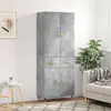 Image de vidaXL Buffet haut Gris béton 69,5x34x180 cm Bois d'ingénierie