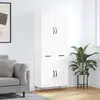 Image de vidaXL Buffet haut Blanc 69,5x34x180 cm Bois d'ingénierie