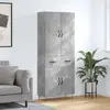 Image de vidaXL Buffet haut Gris béton 69,5x34x180 cm Bois d'ingénierie