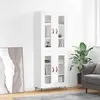 Image de vidaXL Buffet haut Blanc 69,5x34x180 cm Bois d'ingénierie