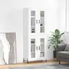 Image de vidaXL Buffet haut Blanc 69,5x34x180 cm Bois d'ingénierie
