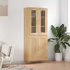 Image de vidaXL Buffet haut Chêne sonoma 69,5x34x180 cm Bois d'ingénierie