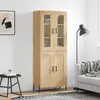 Image de vidaXL Buffet haut Chêne sonoma 69,5x34x180 cm Bois d'ingénierie