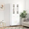 Image de vidaXL Buffet haut Blanc 69,5x34x180 cm Bois d'ingénierie