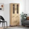 Image de vidaXL Buffet haut Chêne sonoma 69,5x34x180 cm Bois d'ingénierie
