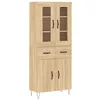 Image de vidaXL Buffet haut Chêne sonoma 69,5x34x180 cm Bois d'ingénierie
