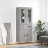 Image de vidaXL Buffet haut Sonoma gris 69,5x34x180 cm Bois d'ingénierie