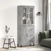 Image de vidaXL Buffet haut Gris béton 69,5x34x180 cm Bois d'ingénierie